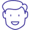 Smiling child's face icon representing pediatric dental care services.