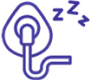 Light bulb with sleep symbol indicating dental innovation and rest solutions.